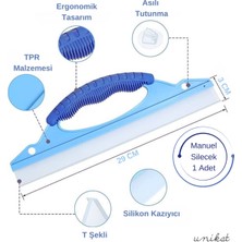 Unikat Hızlı ve Etkili Manuel Araba Cam ve Araba Yüzey Sileceği Çekpas 1 Adet Yumuşak Yüksek Kaliteli Silikon
