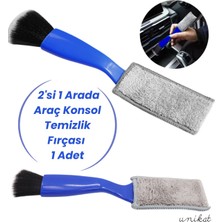 2'si 1 Arada Araç Iç Silgi - Havalandırma ve Konsol Temizlik Fırçası 1 Adet