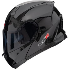 Icon Çene Açılır Kask Siyah Vizörlü