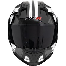 NCR Icon Siyah Vizörlü Çene Açılır Kask Hafif Tasarımı ile Rüzgar Gürültüsünü Azaltır