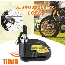 Pinlock Motosiklet Alarmlı Disk Kilidi Yüksek Sesli ve Hatırlatma Kablo ile Siyah Balaklava(Hediyeli)