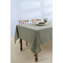 Mena Design Selendi Püskül Detaylı Masa Örtüsü - Yeşil - 150  x  220  cm