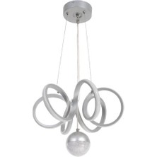 Harnelli 3 Renk Yanabilen Şeker Camlı Modern Ledli Avize