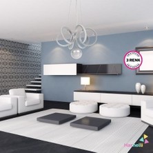 Harnelli 3 Renk Yanabilen Şeker Camlı Modern Ledli Avize