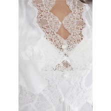 Pierre Cardin 6335 6'lı Saten Gecelik Sabahlık Takım