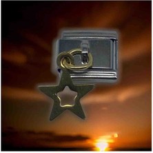 Stainles Steel Italyan Yıldız Detaylı Charm