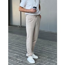 Regular Fit Beli Bağlamalı Erkek Ipli  Kumaş Pantolon