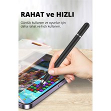 Apple, Ipad, iPhone ve Tüm Cihazlarla Uyumlu Tablet Kalemi 2in1 Disk Uçlu Stylus Çizim Kalemi