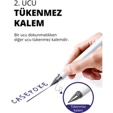 Apple, Ipad, iPhone ve Tüm Cihazlarla Uyumlu Tablet Kalemi 2in1 Tükenmez Kalem Stylus Çizim Kalemi