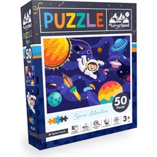 50 Parça Çocuk Puzzle - Uzay Macerası (Space Adventure)