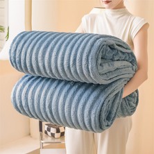 Out Yuy Tavşan Battaniye Yumuşak Rahat Kadife Battaniye 120*200CM Açık Mavi (Yurt Dışından)