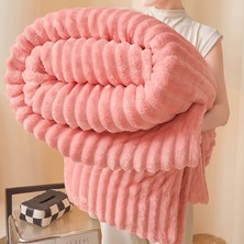 Out Yuy Tavşan Battaniye Yumuşak Rahat Kadife Battaniye 120*200CM Pembe (Yurt Dışından)