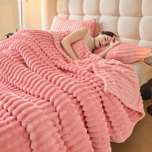 Out Yuy Tavşan Battaniye Yumuşak Rahat Kadife Battaniye 120*200CM Pembe (Yurt Dışından)