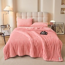 Out Yuy Tavşan Battaniye Yumuşak Rahat Kadife Battaniye 120*200CM Pembe (Yurt Dışından)