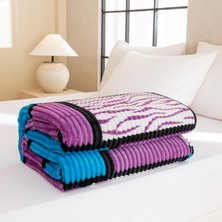 Out Yuy 1 Parça Baskılı Ekose Battaniye Çok Amaçlı Battaniye 70*100CM Lake Mavi (Yurt Dışından)
