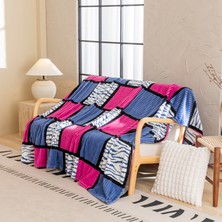 Out Yuy 1 Parça Baskılı Ekose Battaniye Çok Amaçlı Battaniye 70*100CM Parlak Kırmızı (Yurt Dışından)