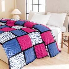 Out Yuy 1 Parça Baskılı Ekose Battaniye Çok Amaçlı Battaniye 70*100CM Parlak Kırmızı (Yurt Dışından)