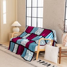 Out Yuy 1 Parça Baskılı Ekose Battaniye Çok Amaçlı Battaniye 70*100CM Şarap Kırmızısı (Yurt Dışından)