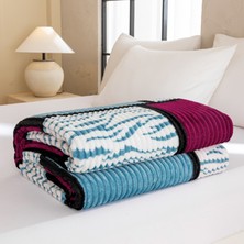Out Yuy 1 Parça Baskılı Ekose Battaniye Çok Amaçlı Battaniye 70*100CM Şarap Kırmızısı (Yurt Dışından)