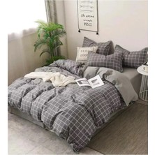 Tek Kişilik Nevresim Takımı I 160 x 220 I Füme-Beyaz