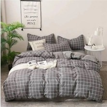 Tek Kişilik Nevresim Takımı I 160 x 220 I Füme-Beyaz