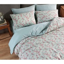 Çift Kişilik Nevresim Takımı I 220 x 240 I Yeşil-Pembe