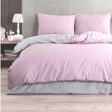 Tek Kişilik Nevresim Takımı I 160 x 220 I Pembe-Gri