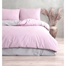 Tek Kişilik Nevresim Takımı I 160 x 220 I Pembe-Gri