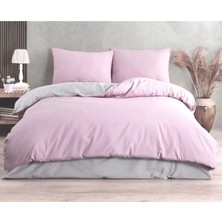 Tek Kişilik Nevresim Takımı I 160 x 220 I Pembe-Gri