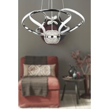 Begüsa Dron 45.Lik Ledli Avize Krom Kaplama