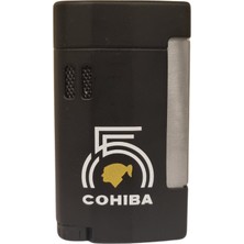Cohiba 55. Yıl Özel Üretim Dahili Kılıflı Tek Torch Pürmüz Siyah Puro Çakmağı