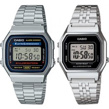 Casio  A168WA-1WDF - LA680WA-1DF Çift Kol Saati