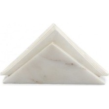 Efendioğlu Design Beyaz Mermer Üçgen Peçetelik