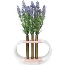 Efendioğlu Design Eskitme Metal Detaylı Oval Pembe Mermer Obje