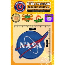 Nakış Fabrikası Ütü ile Yapışan Nakışlı Arma Yama, Nasa Uzay Set (5 Adet) Ütüyle Yapışan Nakış Dokuma Aplike Patch