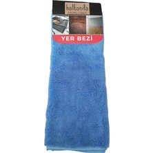 Mikrofiber Süper Emici Havlu Yüzey Çok Amaçlı Temizlik Bezi Çift Taraflı Mutfak Banyo Lavabo Ofis 60*40CM Mavi Hyb1-2