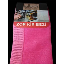 Mikrofiber Simli Zor Kir Yağlı Yüzey Temizlik Bezi Mutfak Banyo Lavoba Ofis 40*40CM Pembe  Bez Zkb1-1