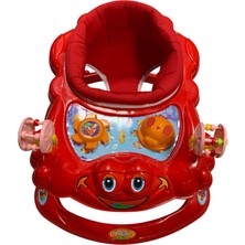 7 Ayak Ninja Modeli Kırmızı Bebek Yürüteç