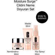 Clinique Moisture Surge™ Cildini Neme Doyuran Set - Yüz Kremi 30ml, Nem Maskesi 30ml, Sprey 30ml