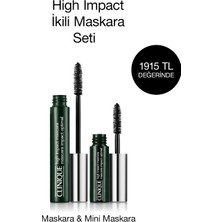 Clinique High Impact™ İkili Maskara Seti - Siyah 7ml + 3.5ml