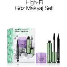 Clinique High-fi™ Göz Makyaj Seti - Siyah Maskara 10ml, Siyah Eyeliner, Balm 15ml