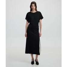 Suni Deri Kuşaklı Elbise IS1250002196001