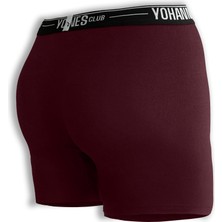 Yohannes Club ,erkek, Özel Bölmeli Pamuklu Boxer,tekli, Bordo