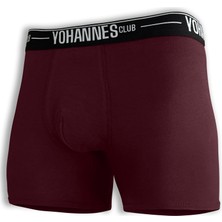 Yohannes Club ,erkek, Özel Bölmeli Pamuklu Boxer,tekli, Bordo