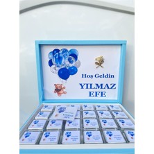 Isme Özel Balonlu (Elit Çikolata) Isimli Bebek Çikolatası 72 adet Dogum-Yaş Günü-Hediyelik Çikolata