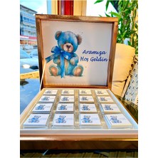 Altın İz Gıda (Elit Çikolata) Isme Özel Bebek Mavi Ayı Çikolatası Doğum,doğum Günü,mevlid Hediyelik Isimli