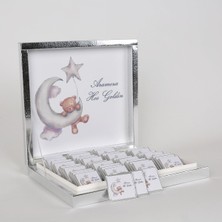 Altın İz Gıda (Elit Çikolata) Isme Özel  Ay Tasarım Kız-Erkek Bebek Çikolatası Doğum,doğum Günü,mevlid Hediyelik Isimli