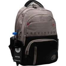 Harmela 34400 Okul Sırt Çantası Unisex Okul Çantası Günlük Sırt Çantası Vizon-Siyah