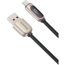 Display Hızlı Şarj Kablosu USB To Type-C 66W, 1m, Yeşil