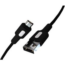 Coral Micro USB Hızlı Şarj Kablosu (Siyah + Beyaz/siyah Uç) (150 Cm)